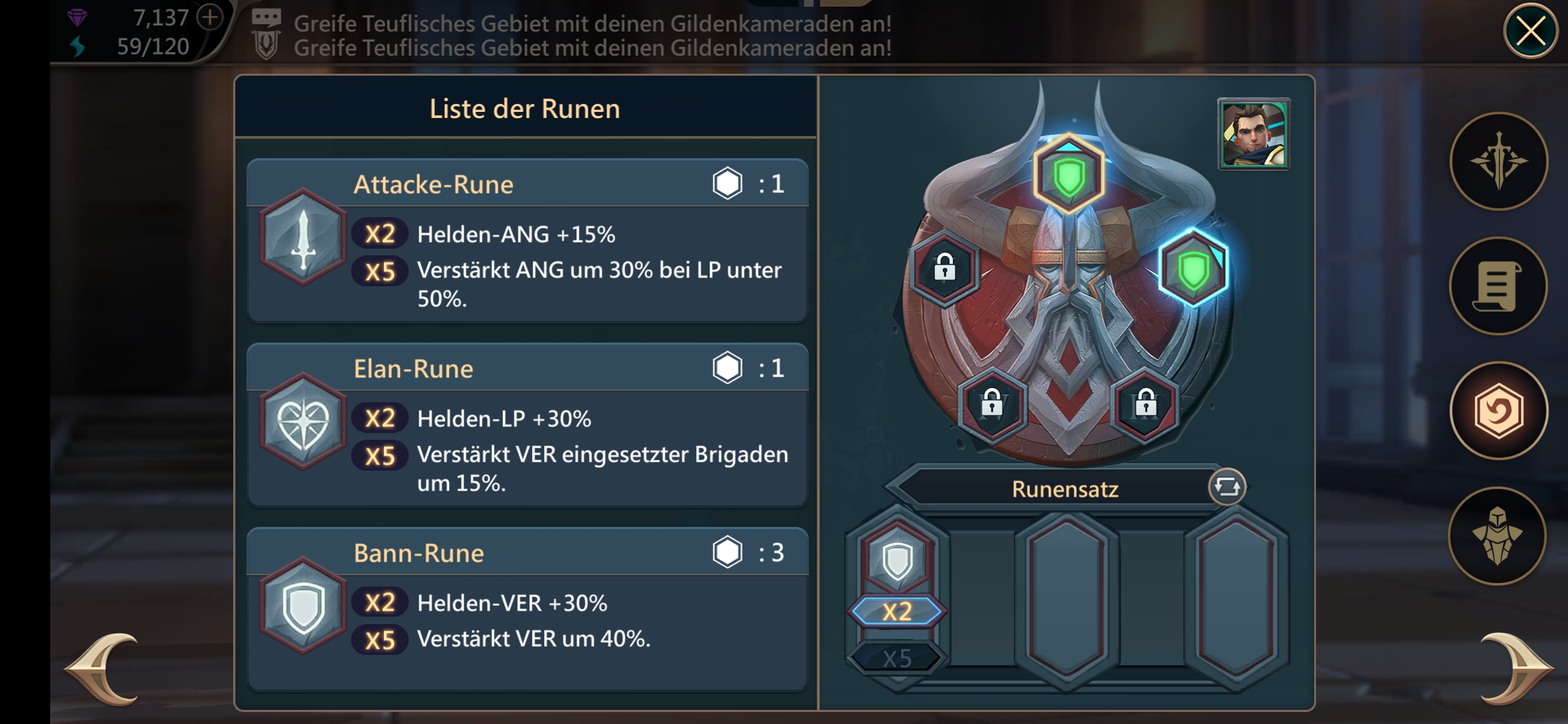 Runen-Übersicht Mobile Royale