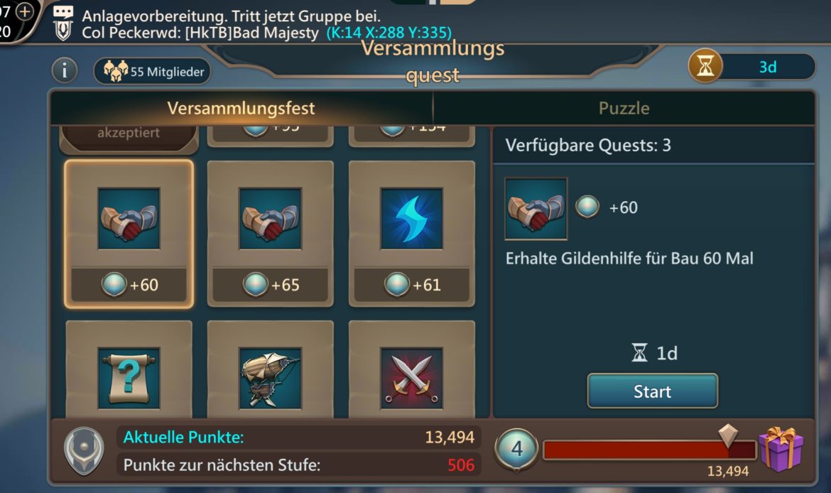 Versammlungsfest – Handelsquests