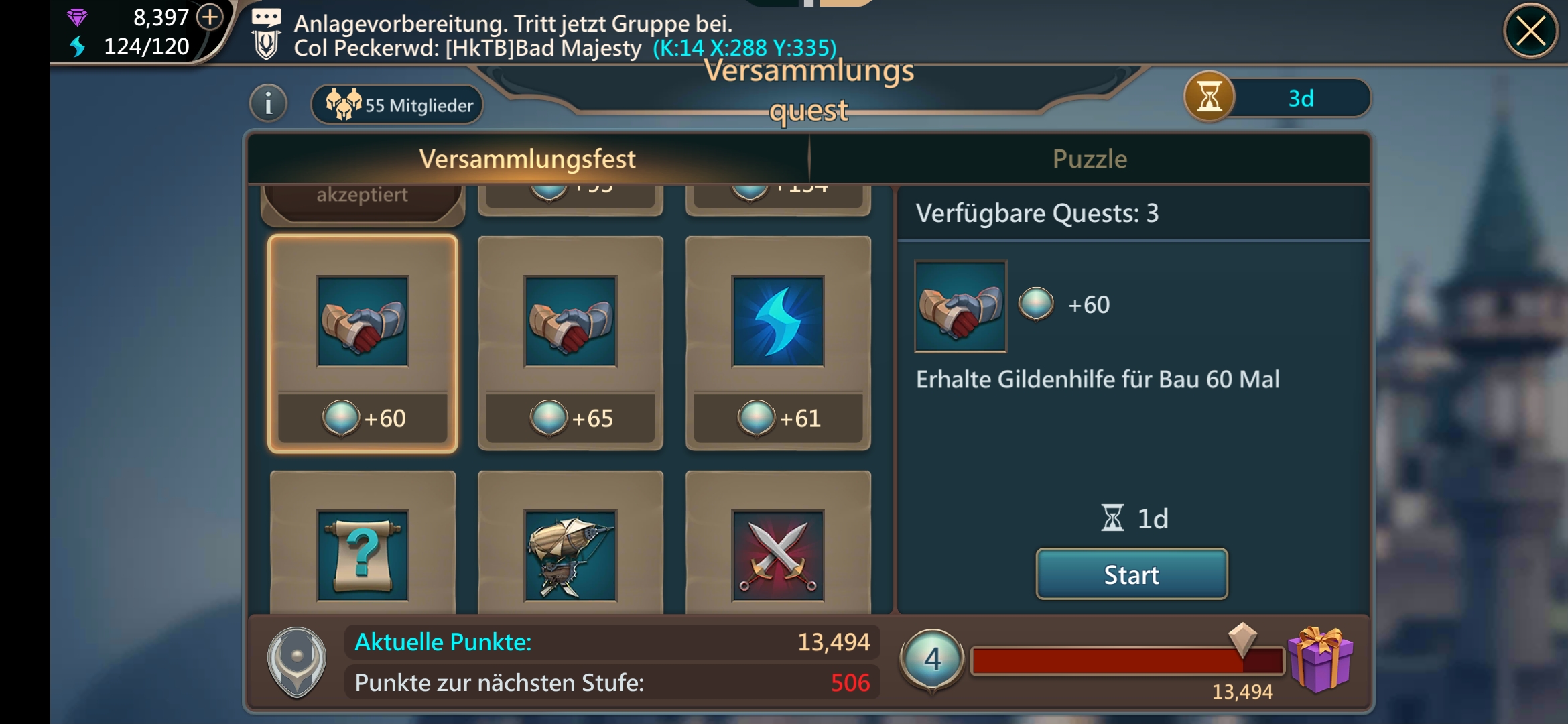 Versammlungsfest - Seltene Handestruhe - Mobile Royale